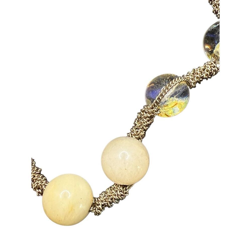 Anthropologie Woven hemp and neutral bead adjustable necklace - Picture 5 of 5